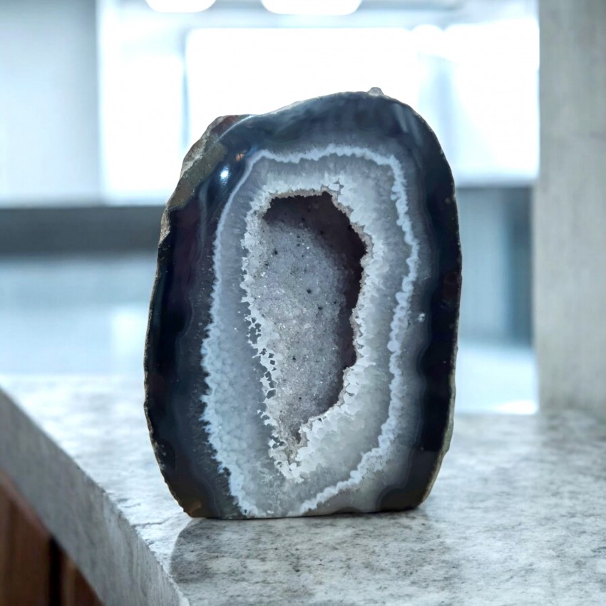 Geoda de Ágata Gris