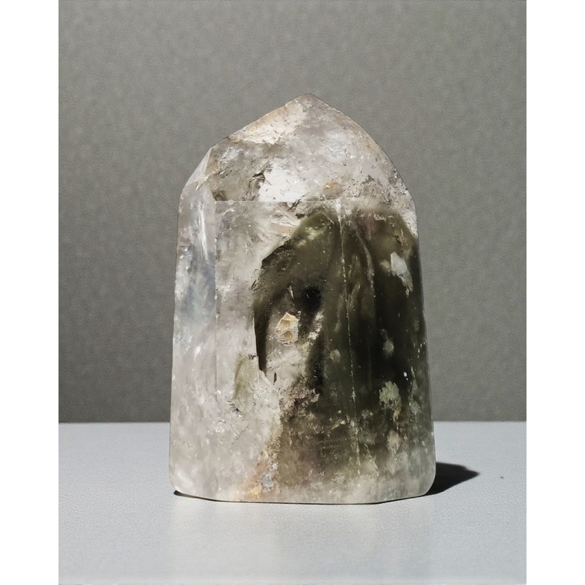 Punta de cuarzo clorita