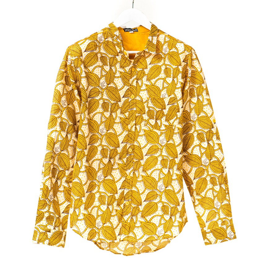 Camisa Gold Leaves