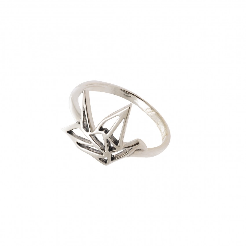 Anillo pájaro de papiroflexia