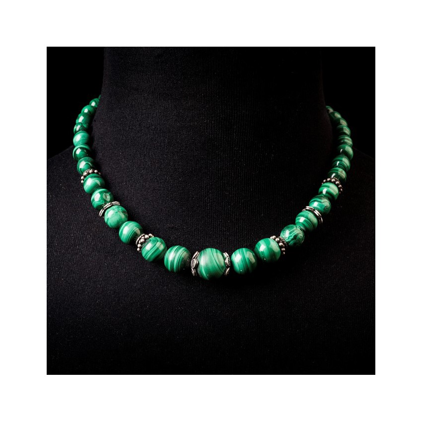 Collar de Malaquita y plata